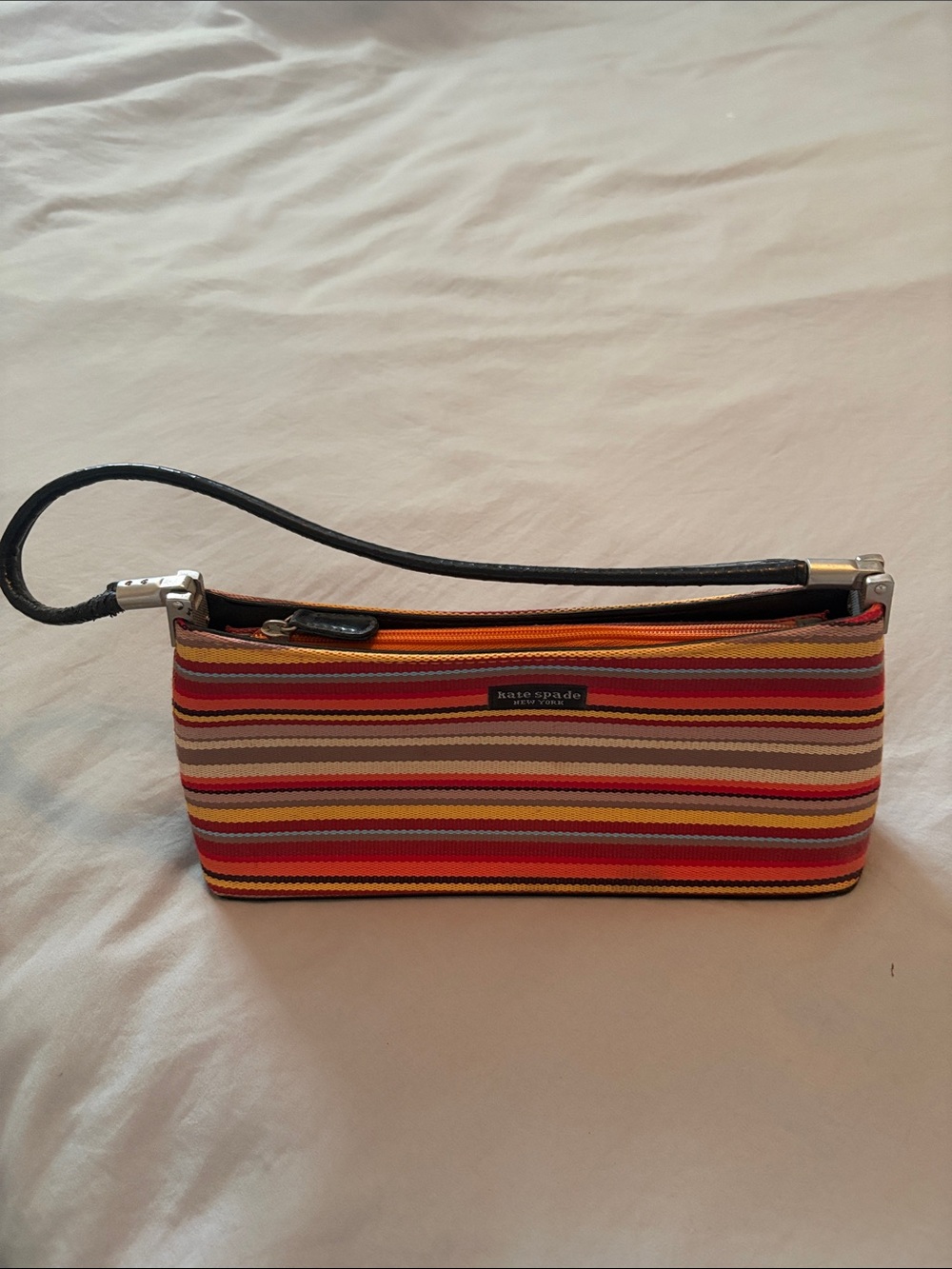 kate spade knock off Multicolor Striped small  in Orange, Red, Pink and Yellow